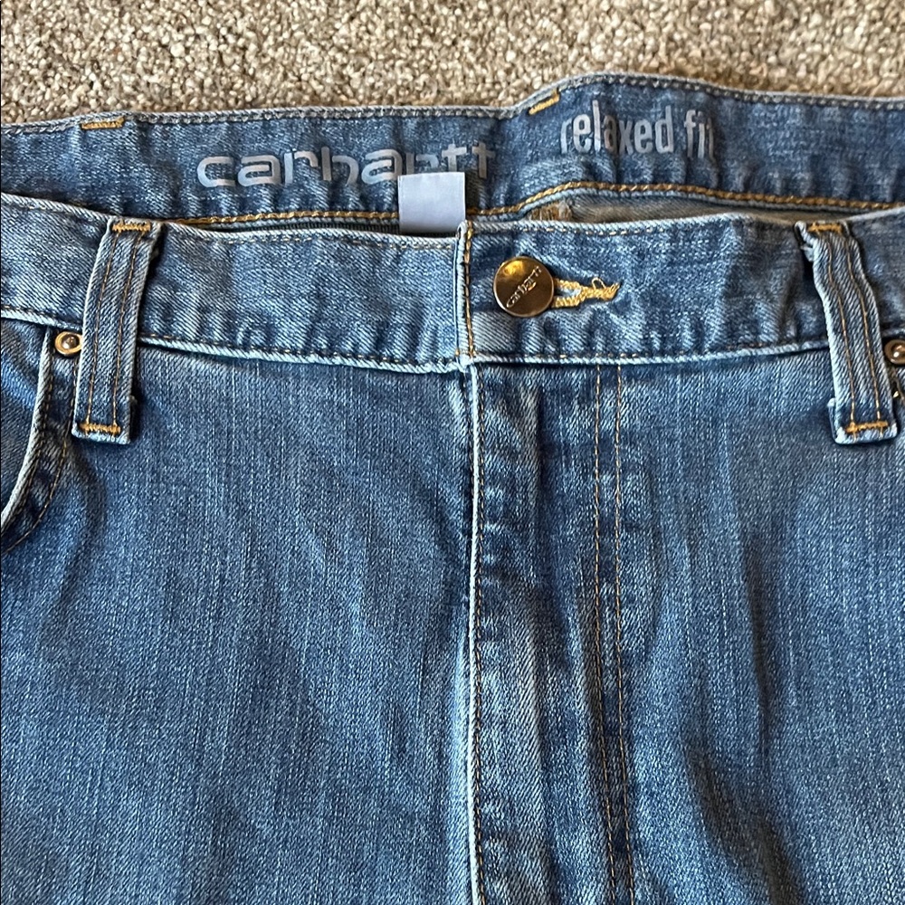 Carhartt Men's Relaxed Blue Jeans - Picture 2 of 4
